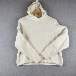 Philosophy Women's White Knit Hooded Sweater Hoodie Long Sleeve Fall Size Large